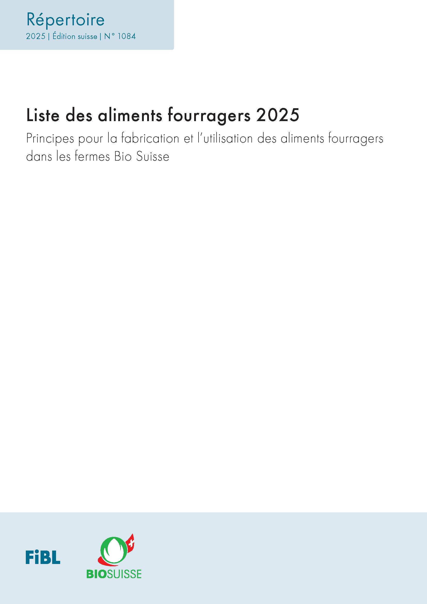 Liste des aliments fourragers 2024