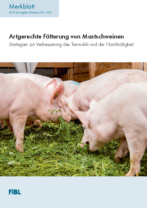Cover: Artgerechte Fütterung von Mastschweinen