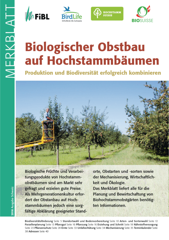 Cover: Biologischer Obstbau auf Hochstämmen