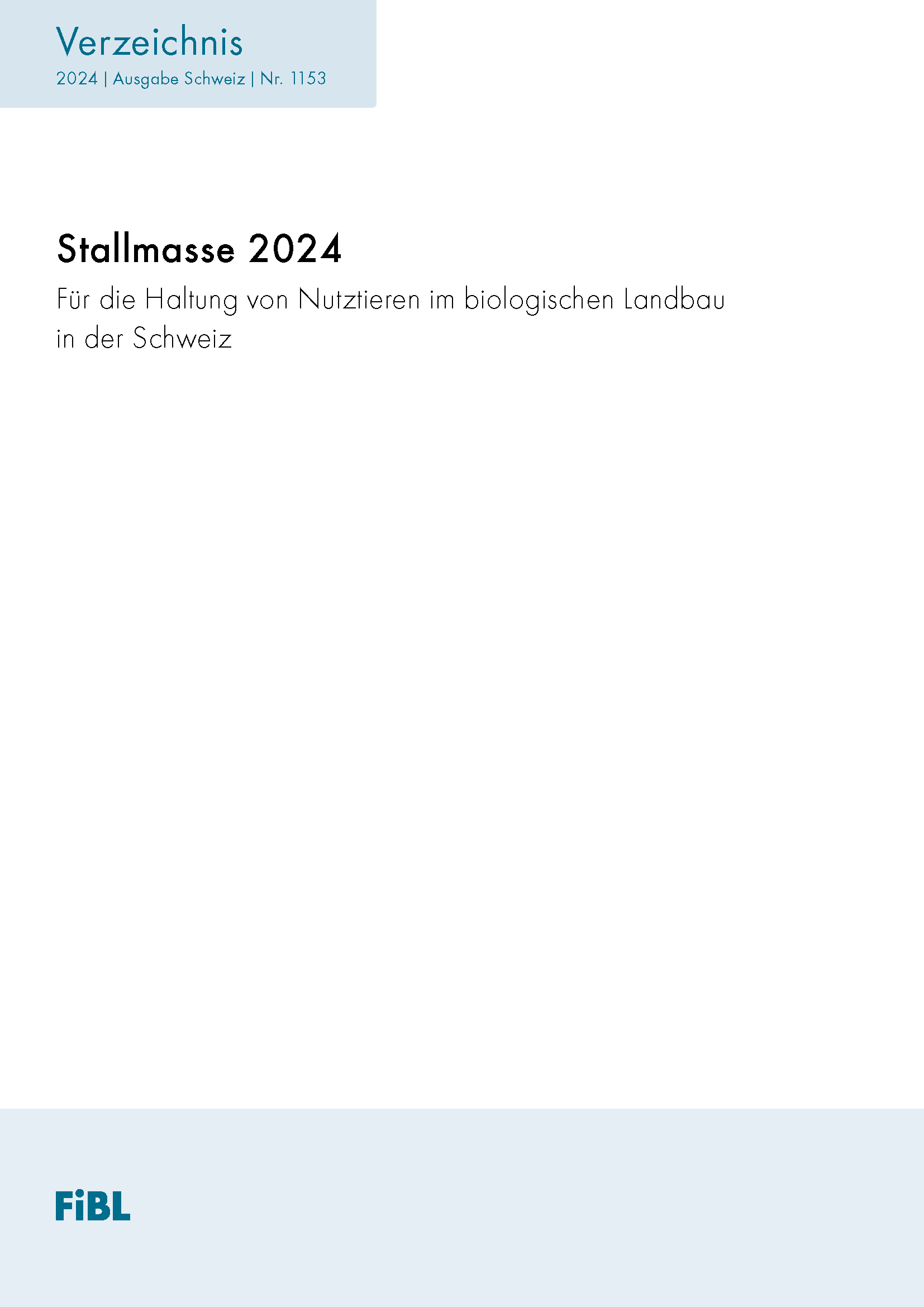 Cover: Stallmasse 2020