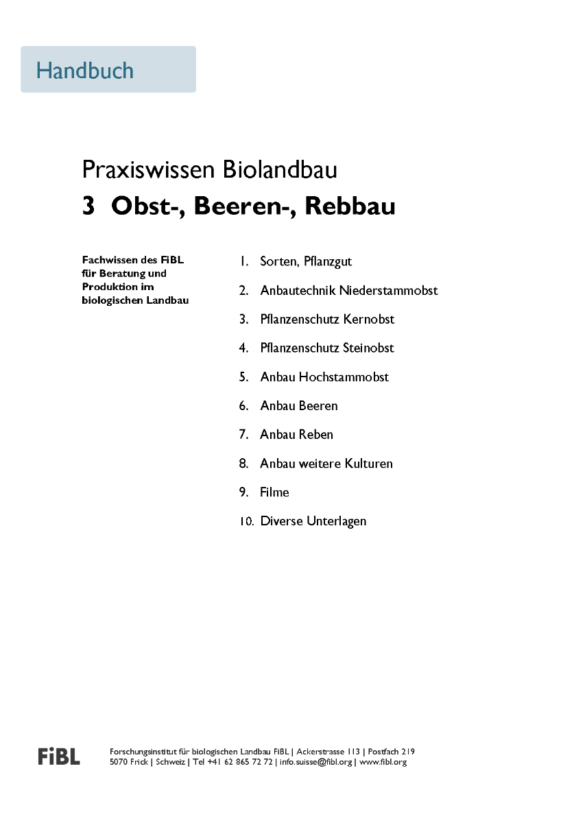 Cover: Praxiswissen Biolandbau 3: Obstbau, Beerenbau, Rebenbau