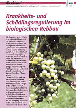 Cover: Krankheits- und Schädlingsregulierung im biologischen Rebbau