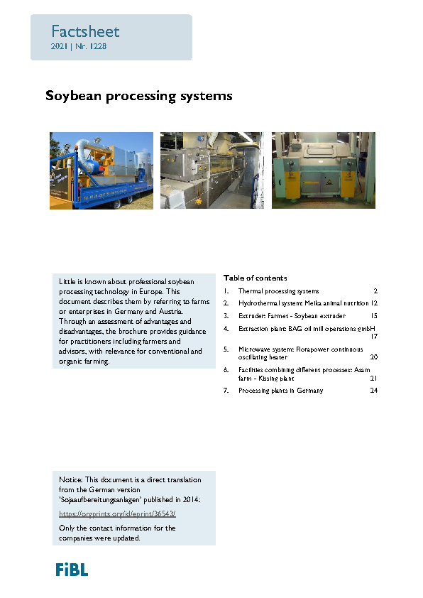 Cover Soybean process systems