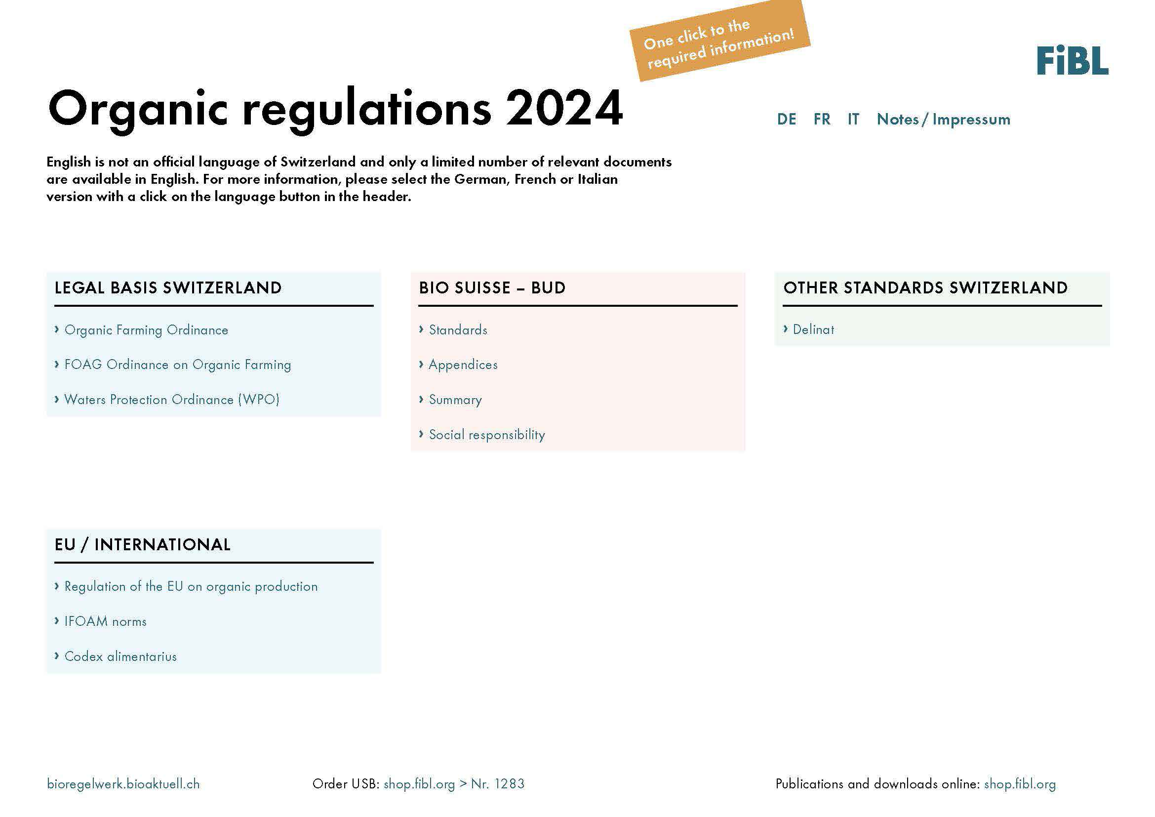Cover: Organic Regulations