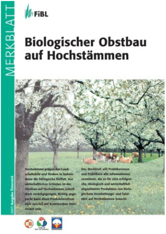 Cover: Biologischer Obstbau auf Hochstämmen