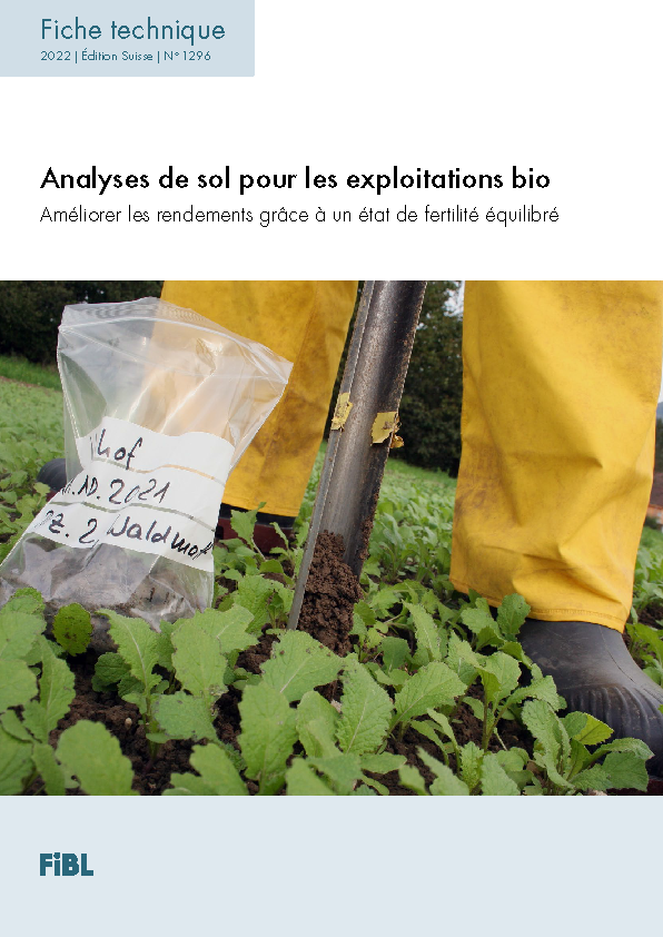 Cover: Analyses de sol pour les exploitations bio