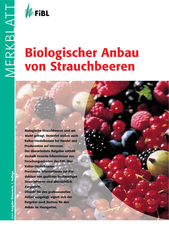 Cover: Biologischer Anbau von Strauchbeeren