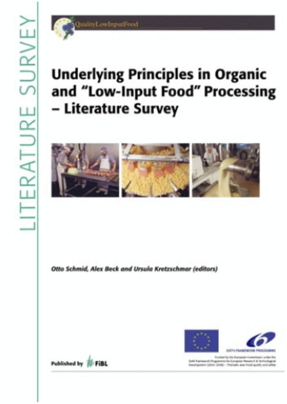 Cover: Underlying Principles in Organic and “Low-Input Food“ Processing