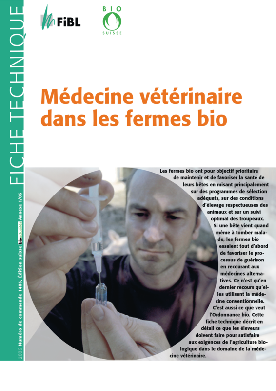 Cover: Médecine vétérinaire dans les fermes bio