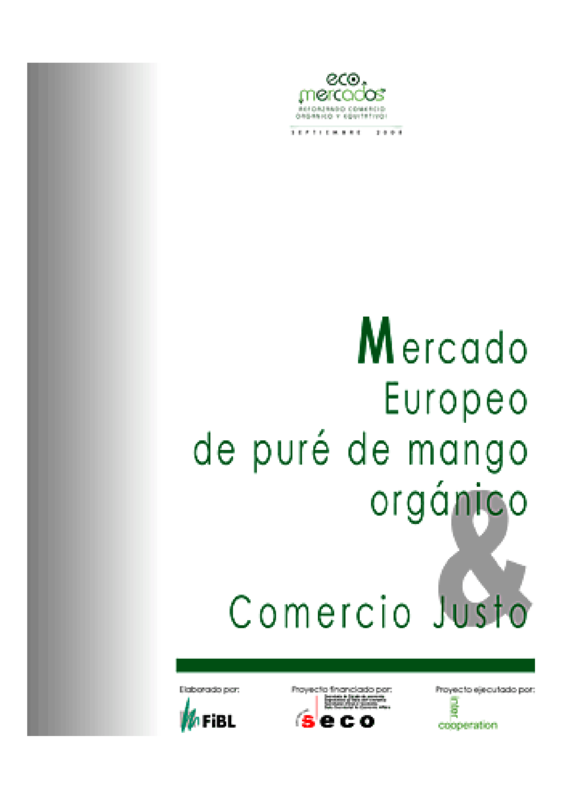 Cover: Mercado Europeo de puré de mango orgánico