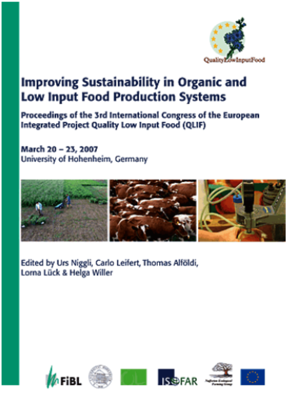 Cover: Improving Sustainability in Organic and Low Input Food Production Systems