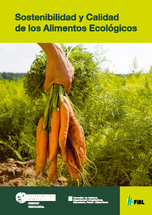 Cover: Sostenibilidad y calidad de los alimentos ecológicos