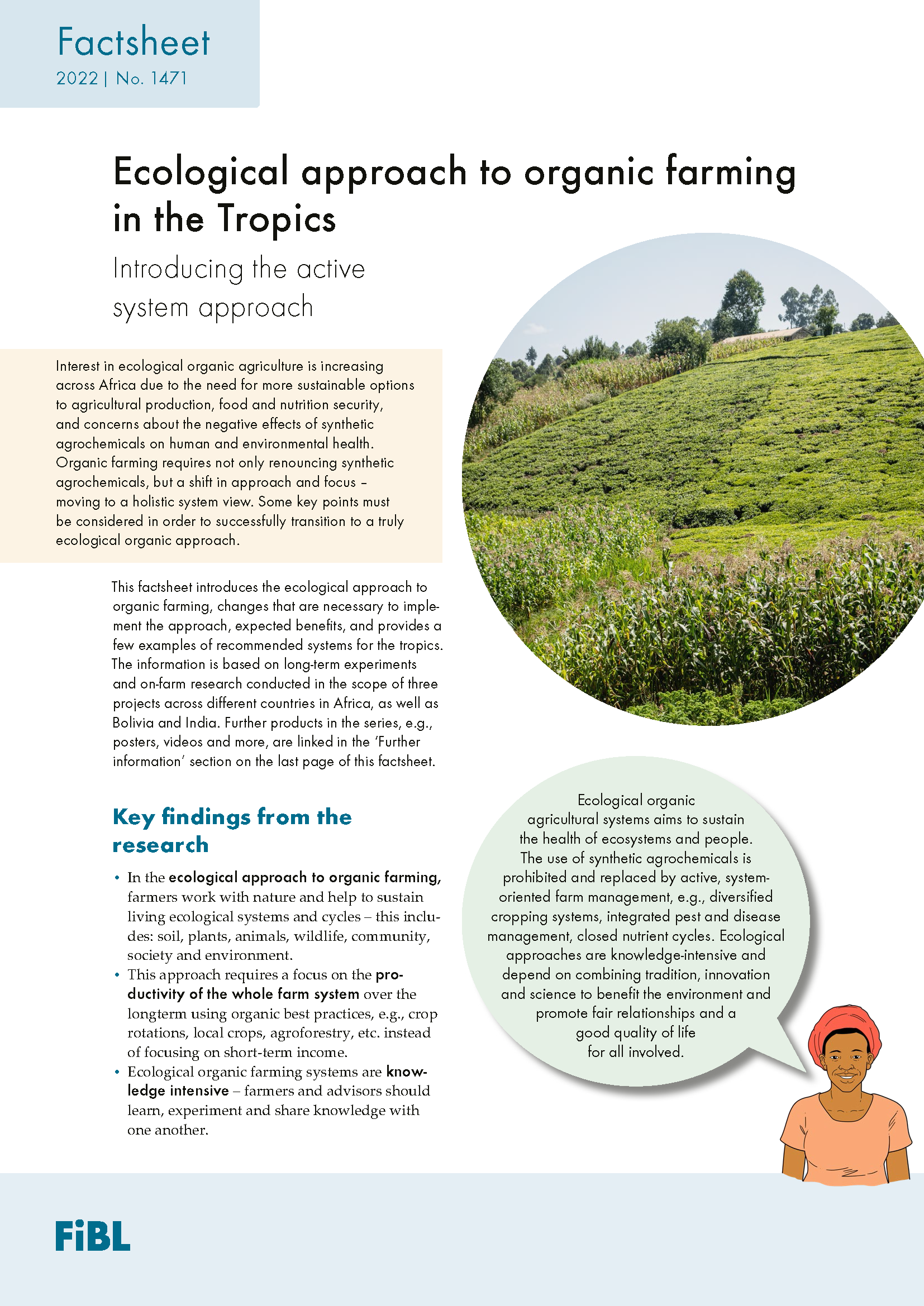 Cover: Ecological approach to organic farming in the Tropics
