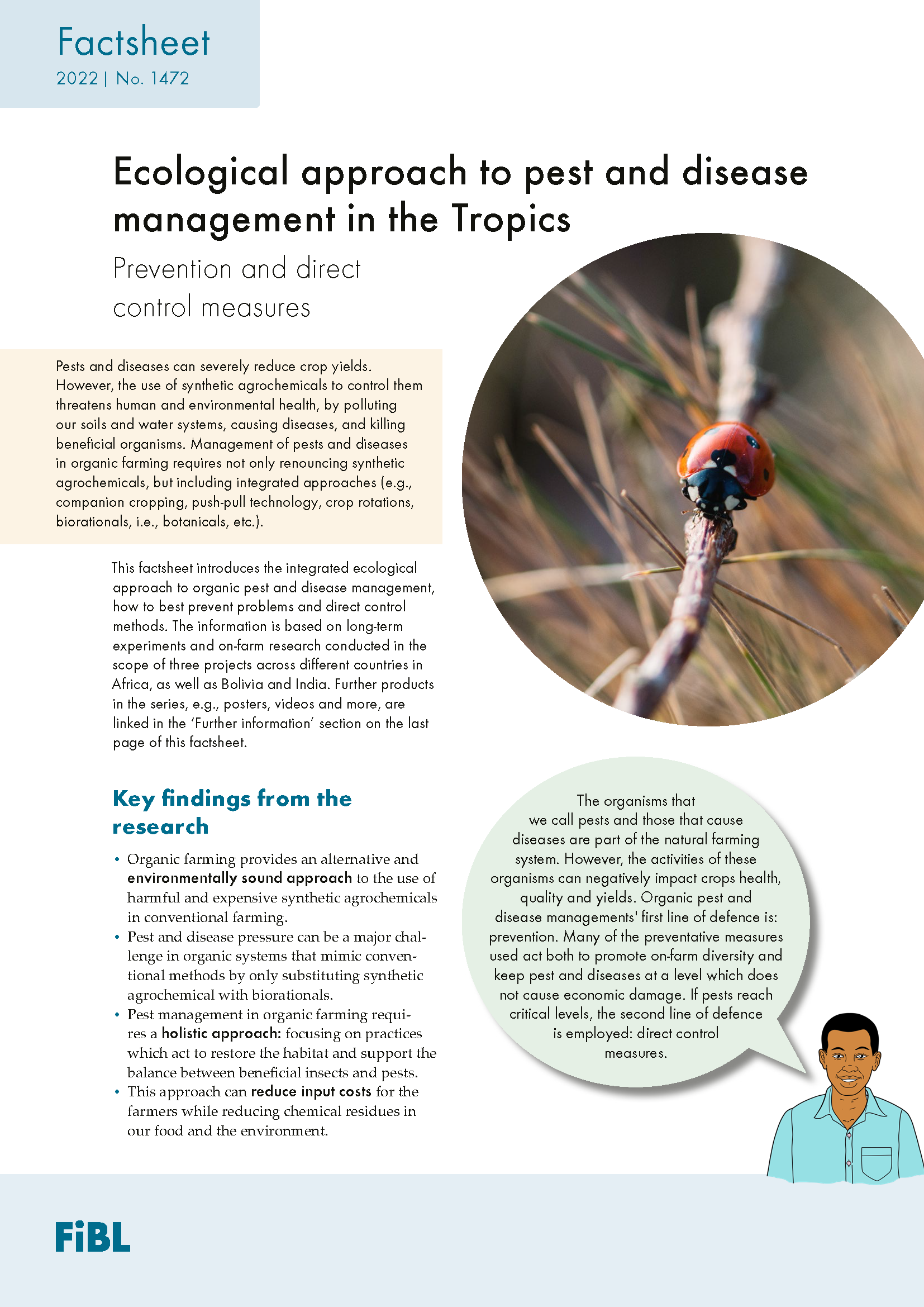 Cover: Ecological approach to pest and disease management in the Tropics
