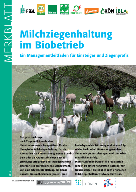 Cover: Milchziegenhaltung im Biobetrieb