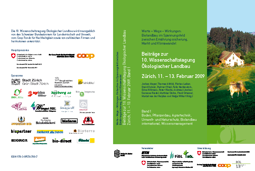 Cover: Werte - Wege - Wirkungen: Biolandbau im Spannungsfeld zwischen Ernährungssicherung, Markt und Klimawandel