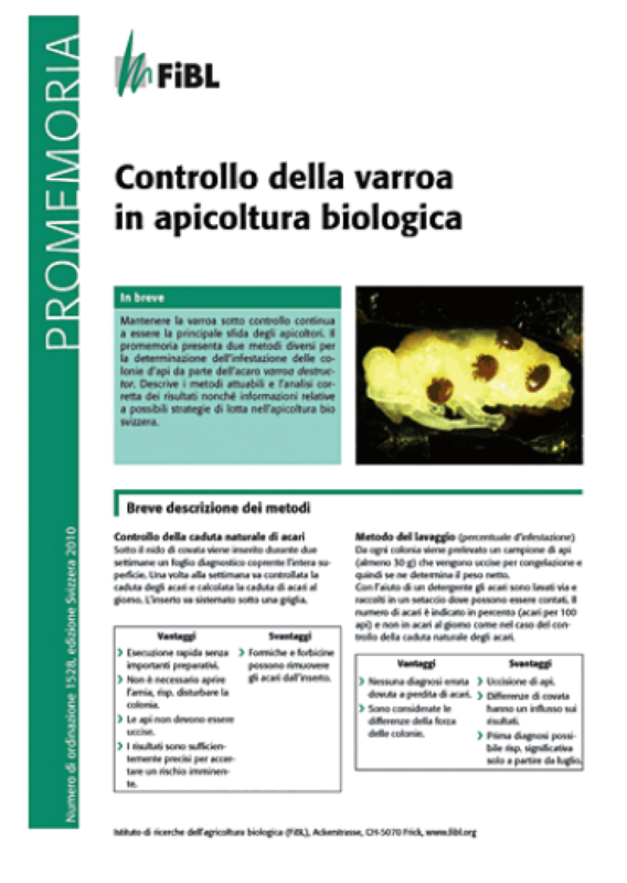 Cover: Controllo della varroa in apicoltura biologica