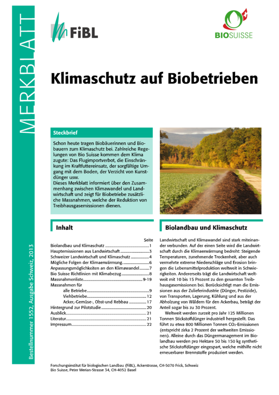 Klimaschutz auf Biobetrieben