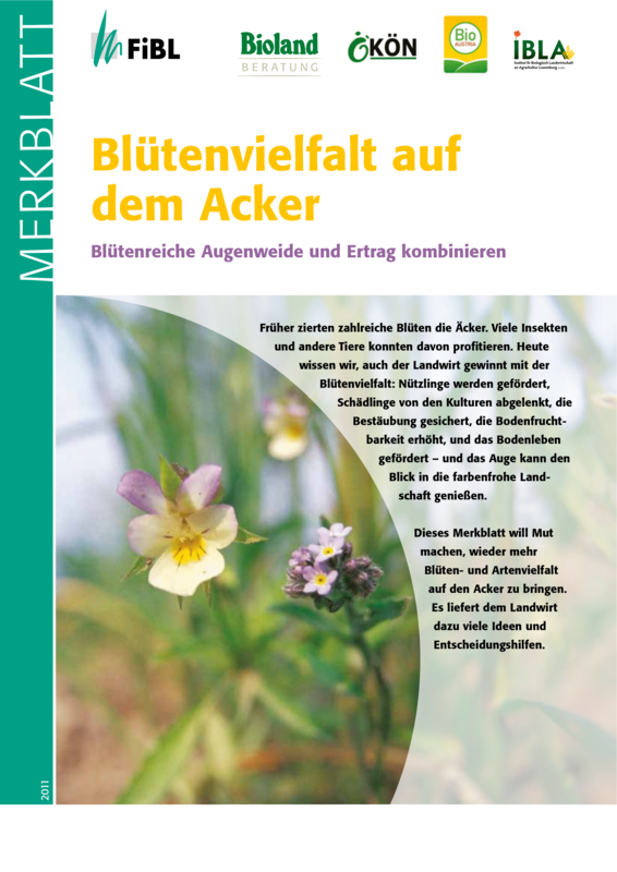Cover: Blütenvielfalt auf dem Acker