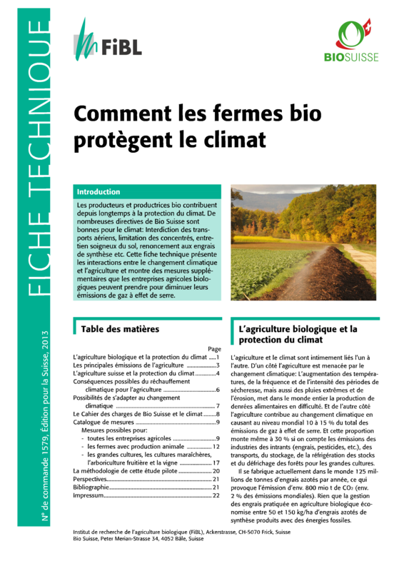 Comment les fermes bio protègent le climat