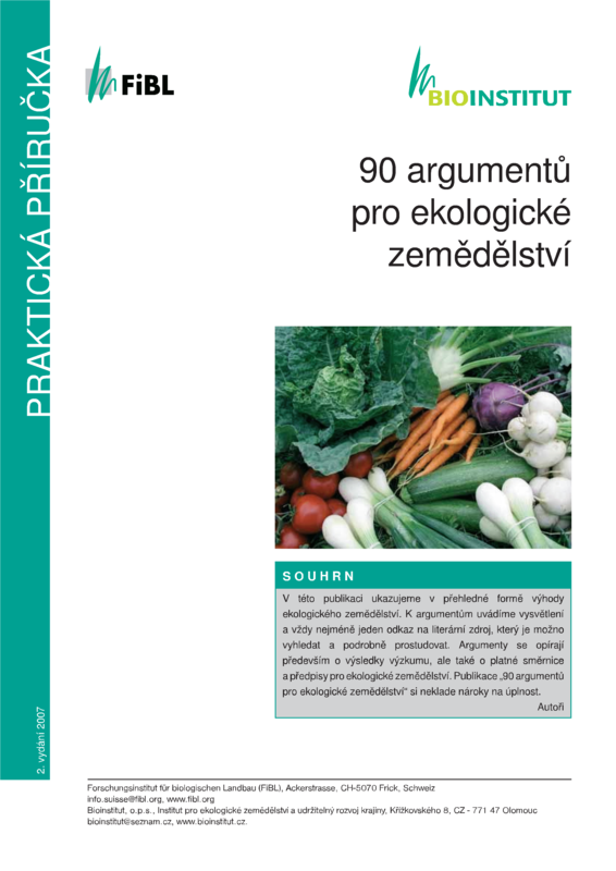 Cover: 90 argumentů pro ekologické zemědělství