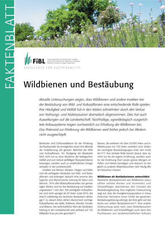 Cover: Wildbienen und Bestäubung