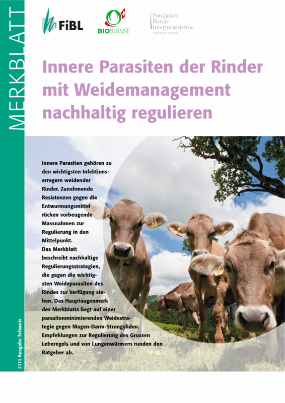 Innere Parasiten der Rinder mit Weidemanagement nachhaltig regulieren