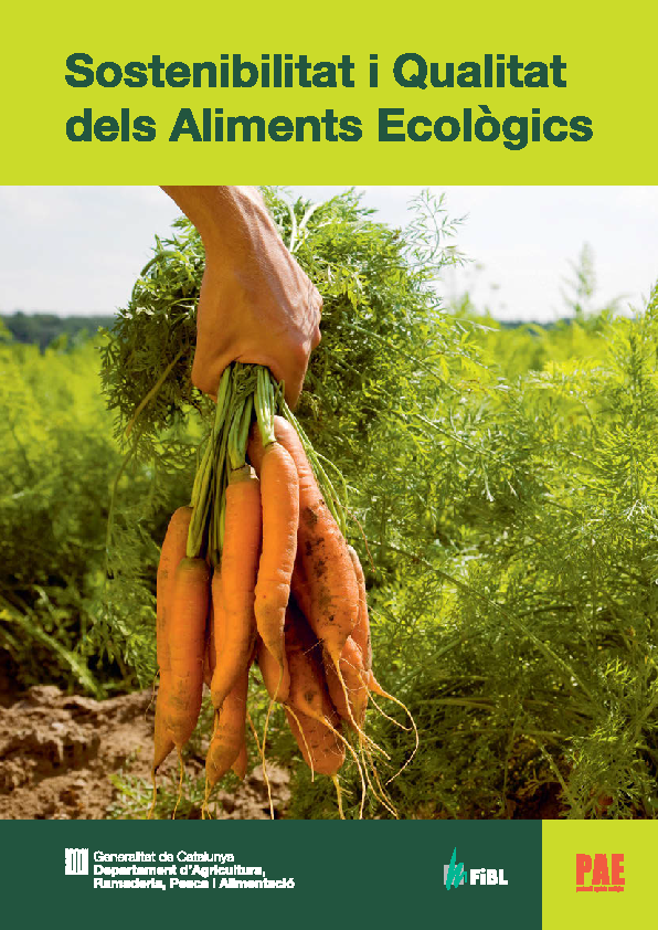 Cover: Sostenibilitat i qualitat dels aliments ecològics