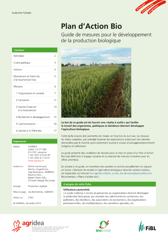 Cover: Plan d'Action Bio