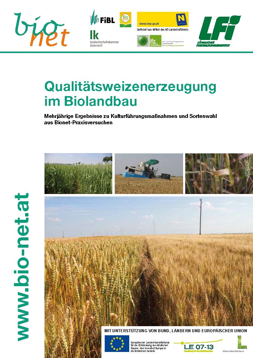 Cover: Qualitätsweizenerzeugung im Biolandbau