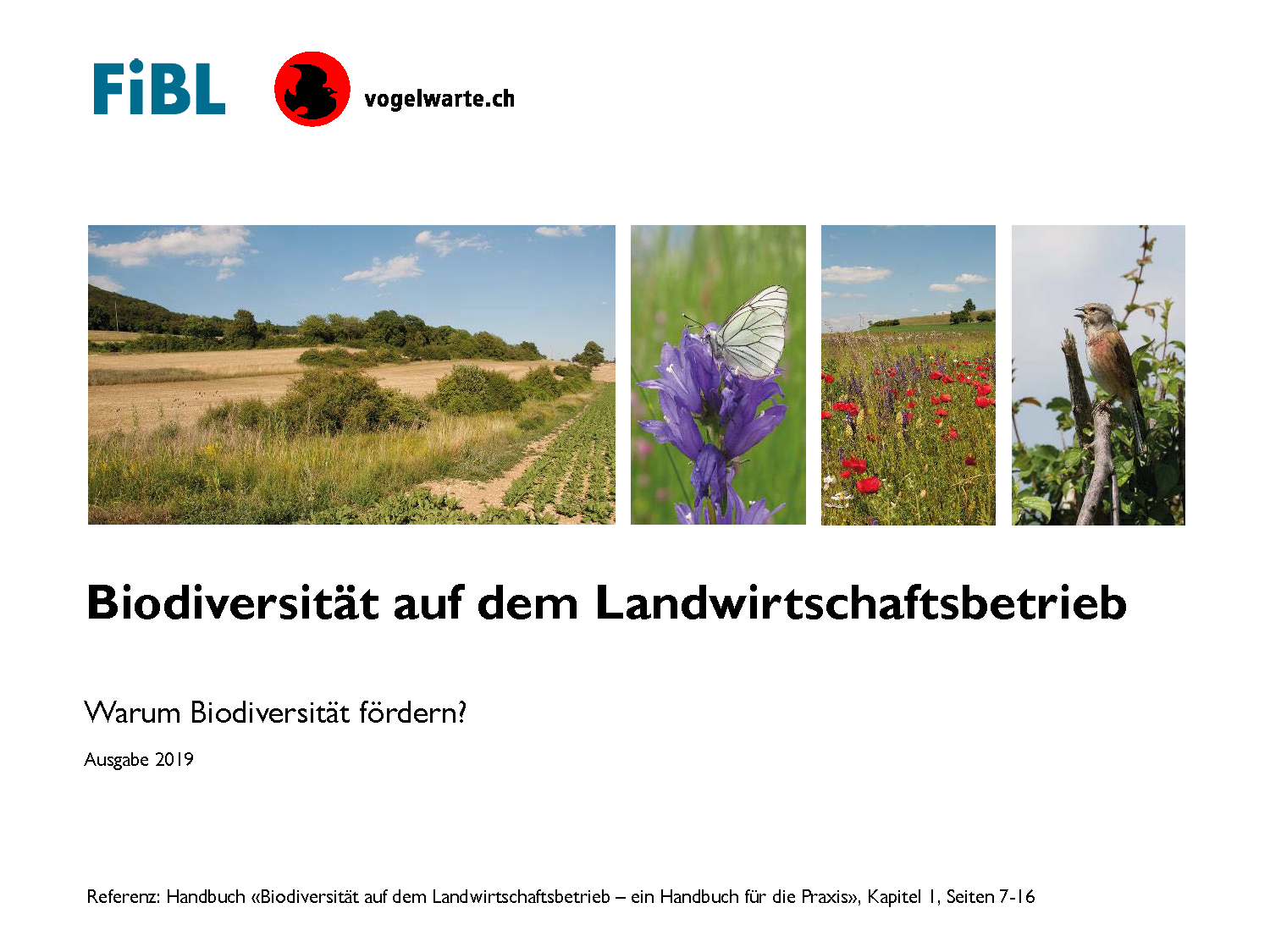 Cover: Foliensammlung Biodiversität auf dem Landwirtschaftsbetrieb