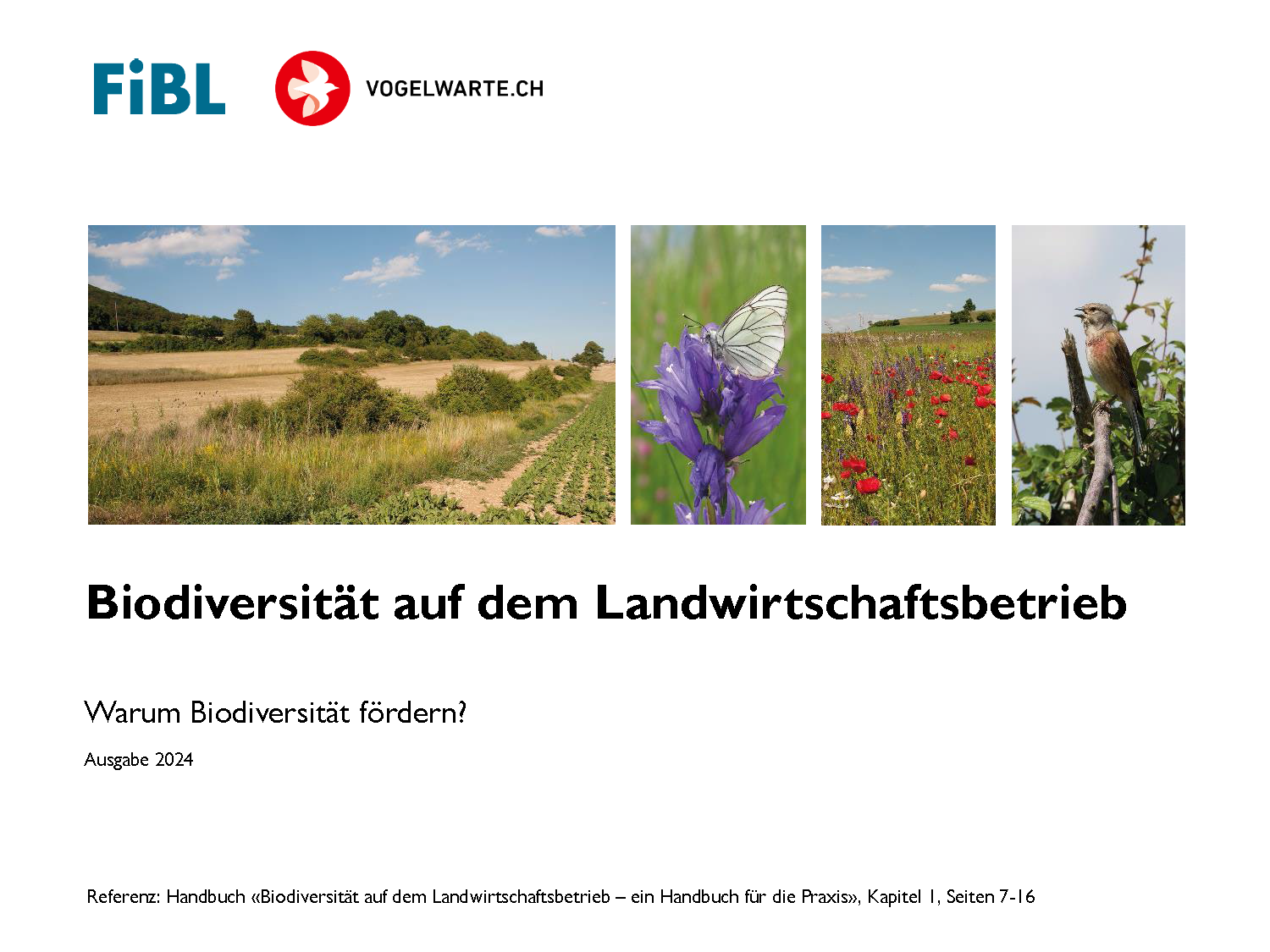 Cover: Foliensammlung Biodiversität auf dem Landwirtschaftsbetrieb