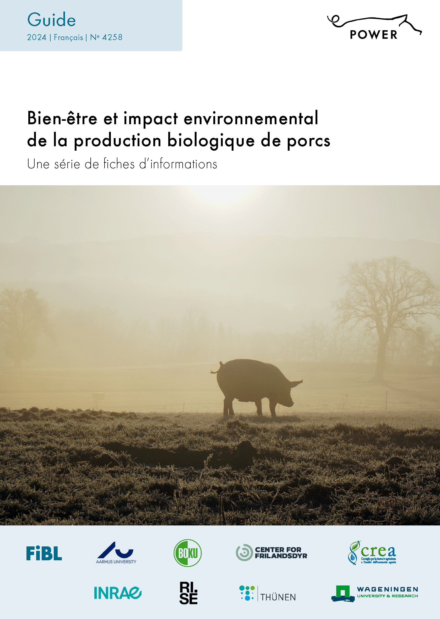 Cover: Bien-être et impact environnemental de la production biologique de porcs