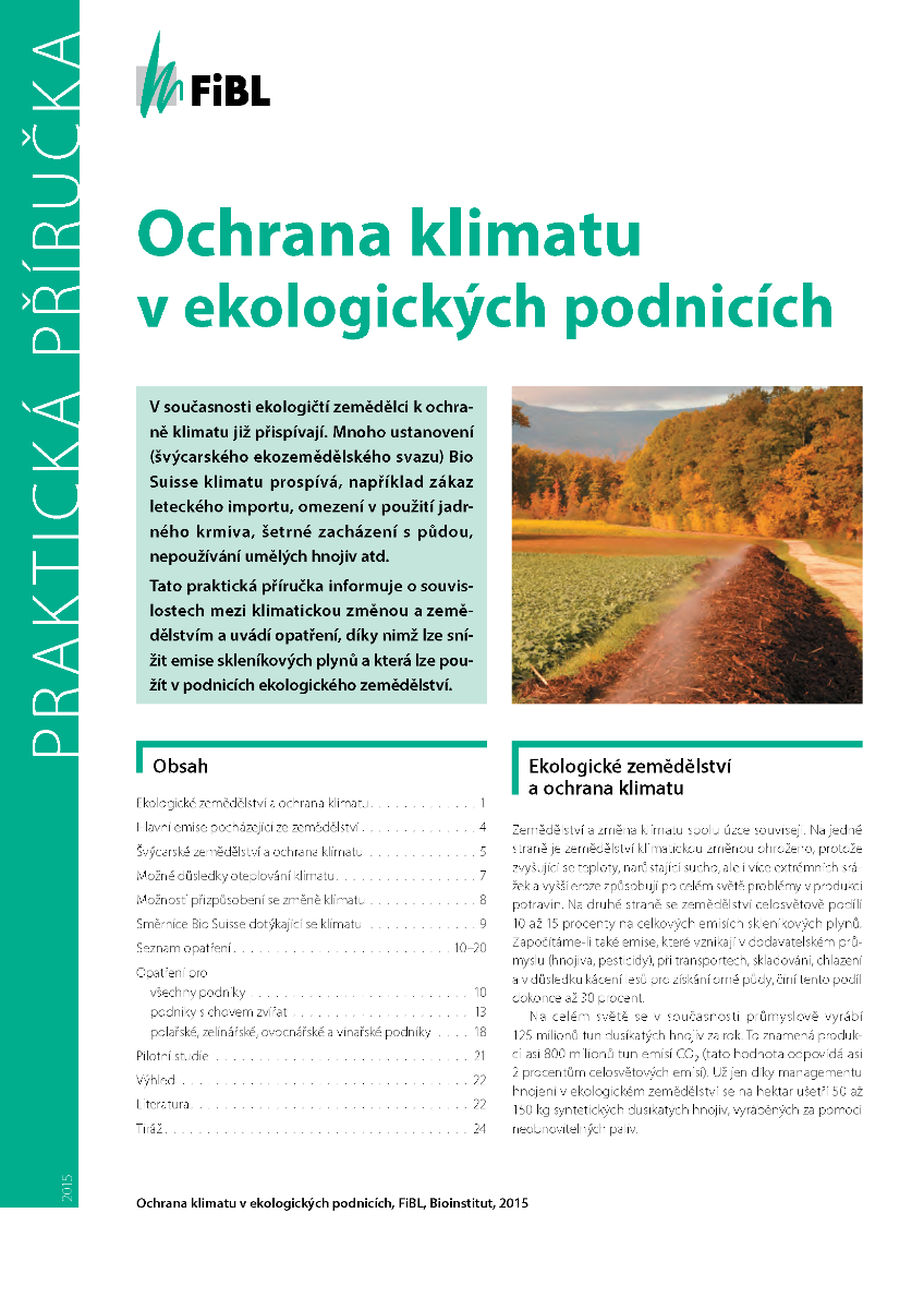 Cover: Ochrana klimatu v ekologických podnicích